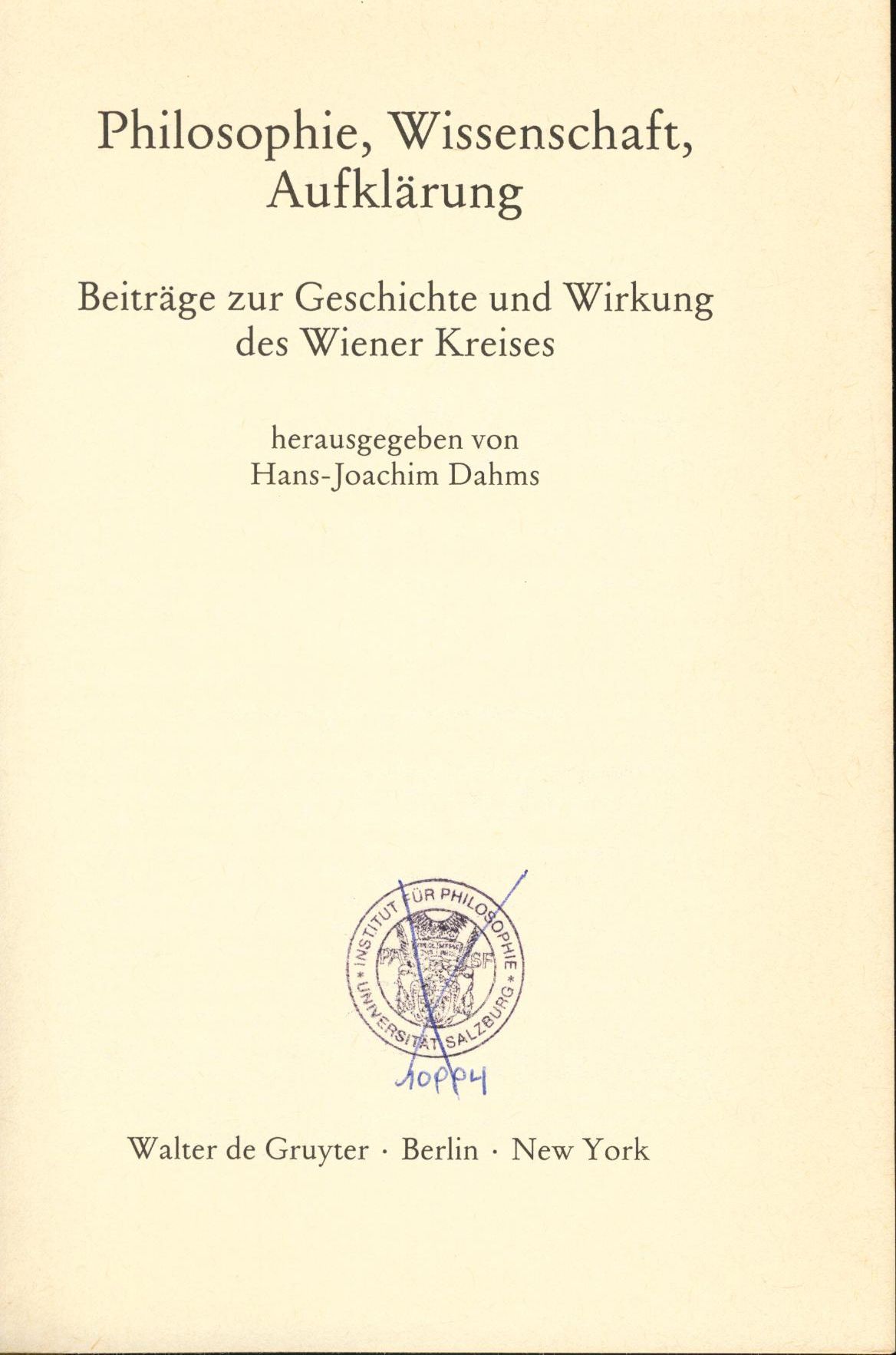 aufklärung wissenschaft
